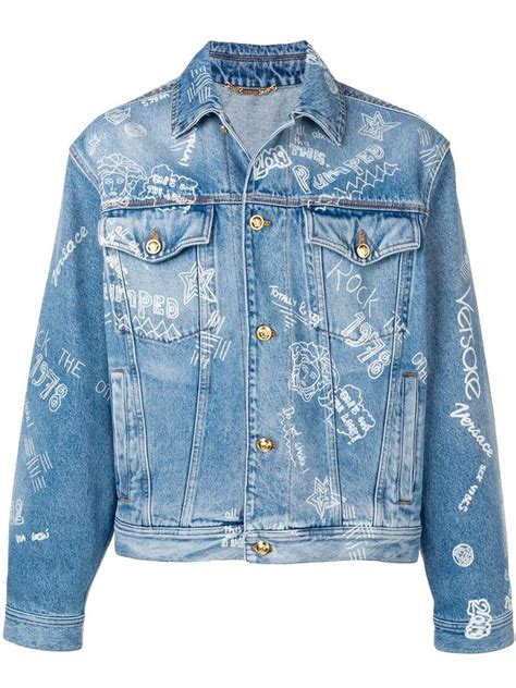 versace denim jacket womens